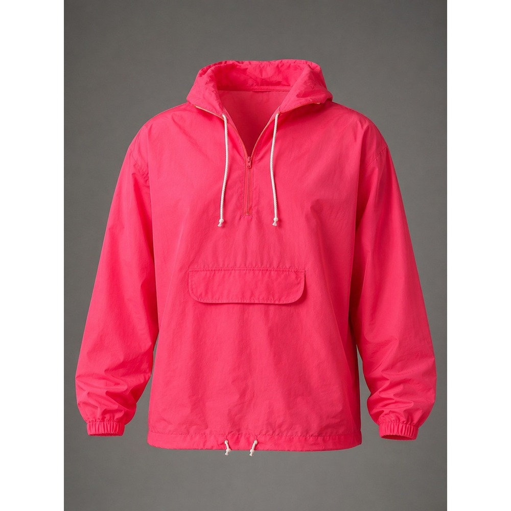 Vintage Hartwell USA Neon Pink Windbreaker XXL Pullover Anorak 80s 90s